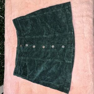 American Eagle Outfitters Green Corduroy Skirt